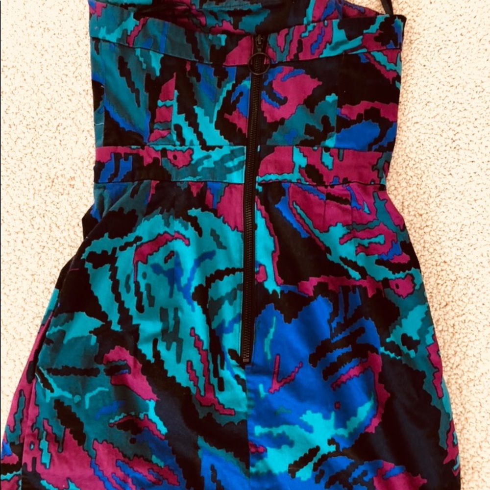 Mini dramatic with color dress